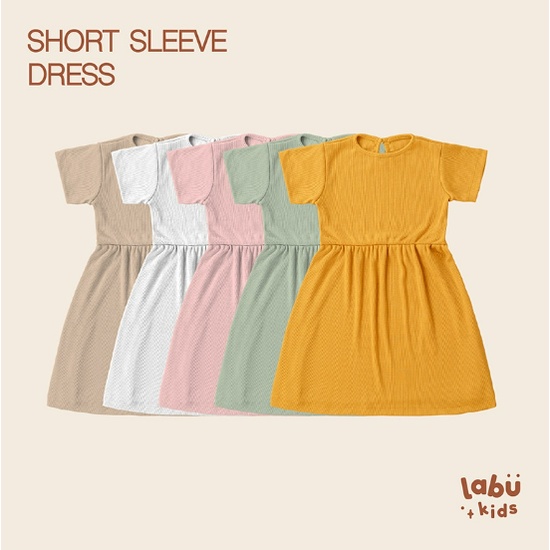 Labu Kids Short Sleeve Dress - Terusan Lengan Pendek Anak Dress Anak Perempuan Cewe Baby Girl