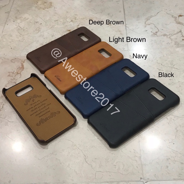 Leather Case Card Casing Kulit Iphone Samsung S8 S8+ S9 S9+ S10 S10+ S10e Note 8 9 10 Plus Lite