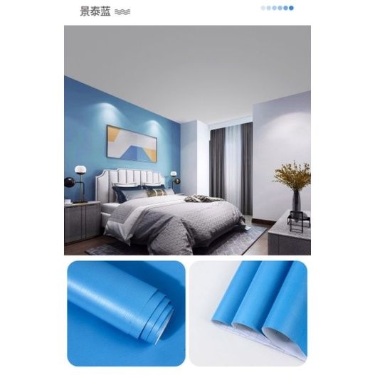 Wallpaper Dinding Polos Biru Dongker 8m s/d 9m x 45cm