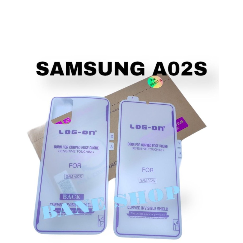 ANTI GORES JELLY SAMSUNG A02S DEPAN BELAKANG - ANTI SHOCK LOG ON SCREEN PROTECTOR