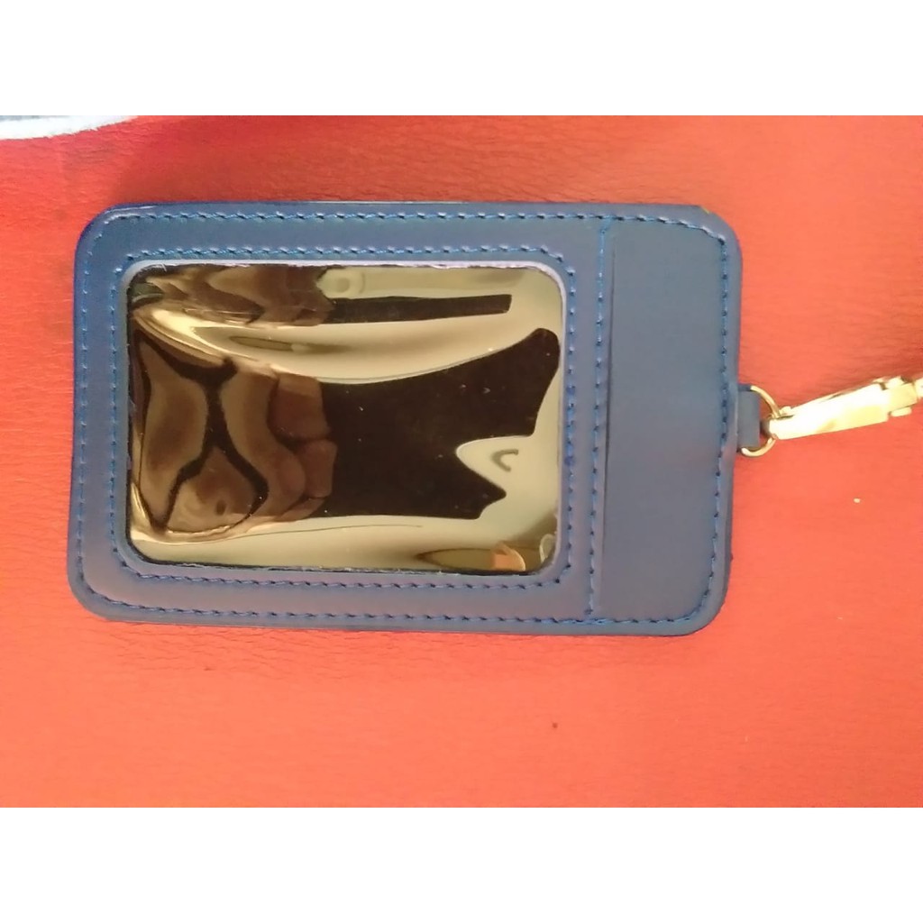 

ID card Holder Kulit 2 sisi Tali 1cm