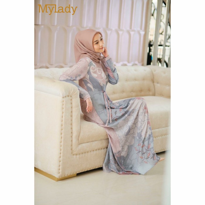 PREMIUM GAMIS LEBARAN MY LADY JOVIAN DRESS ORIGINAL - PEACH, XL
