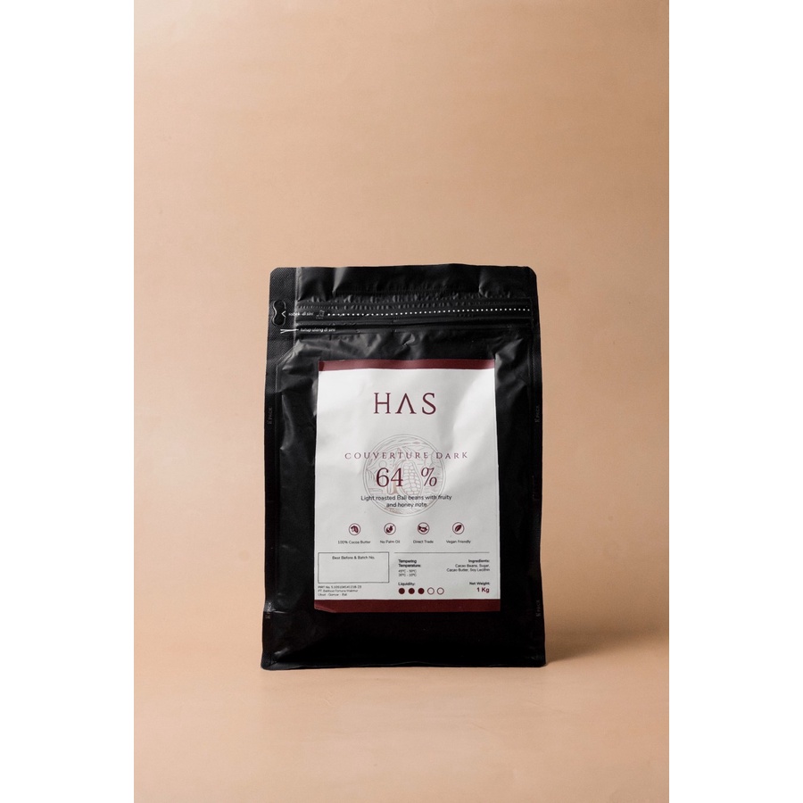 

Has Chocolate Dark 64% Bali Single Origin 500g Pouch