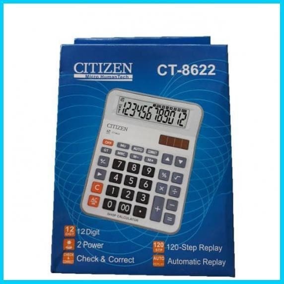 

CODES0X-19 KALKULATOR CITIZEN CT 8622 - CALCULATOR TYPE CT 8622