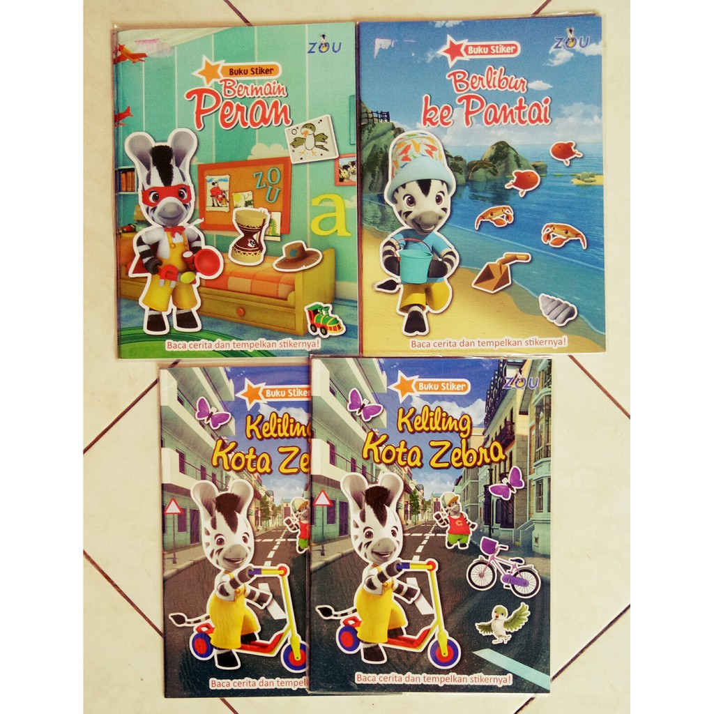 BUKU CERITA BERSTIKER ZOU SI ZEBRA KECIL