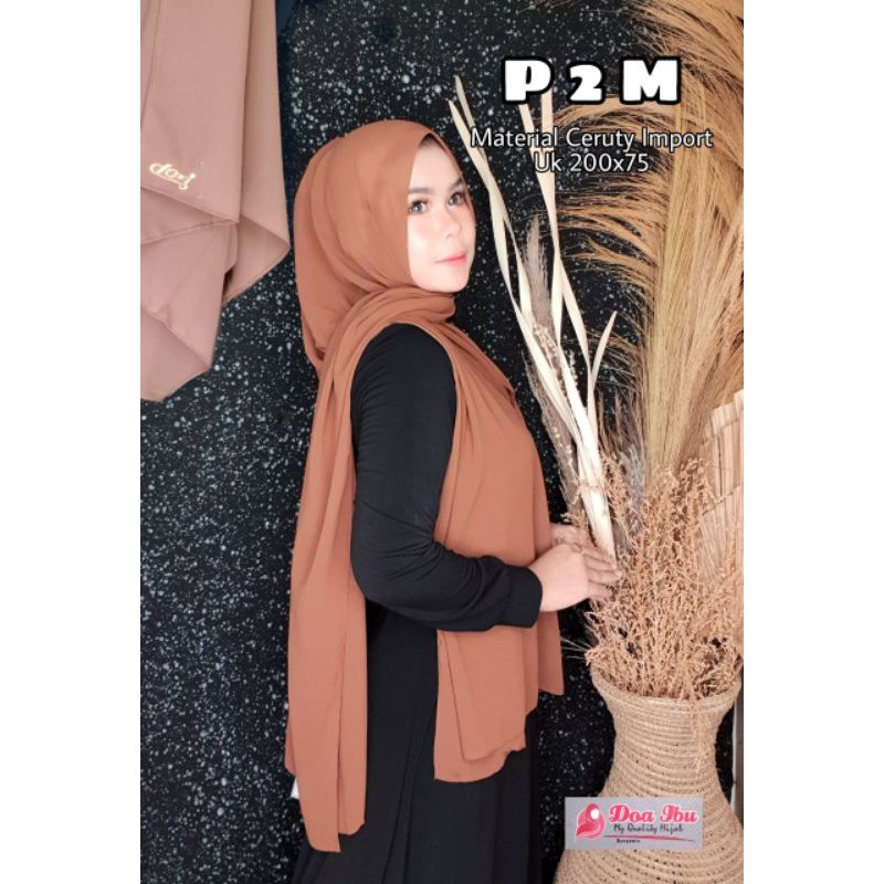 PASHMINA POLOS 2 METER ORIGINAL DOA IBU/HIJAB PASHMINA 200X75 ORI DOA IBU/ECER GROSIR COD/RESTOCK-2