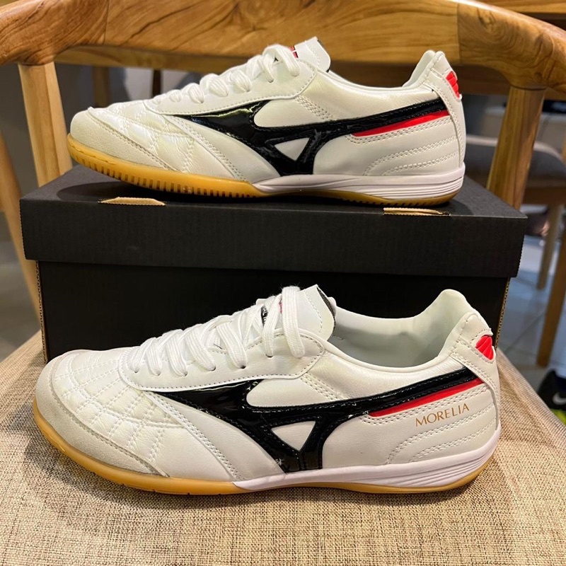 Sepatu Futsal Mizuno Morelia Sala Elite IN White Black IC