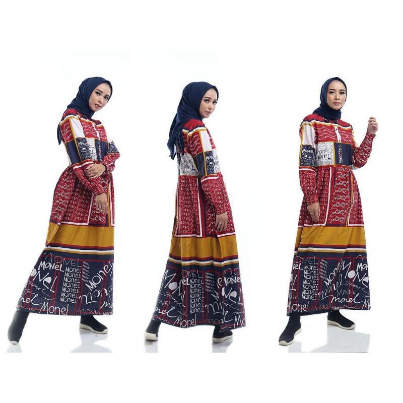 Mix Typo Dress Red by Monel Preloved/Second