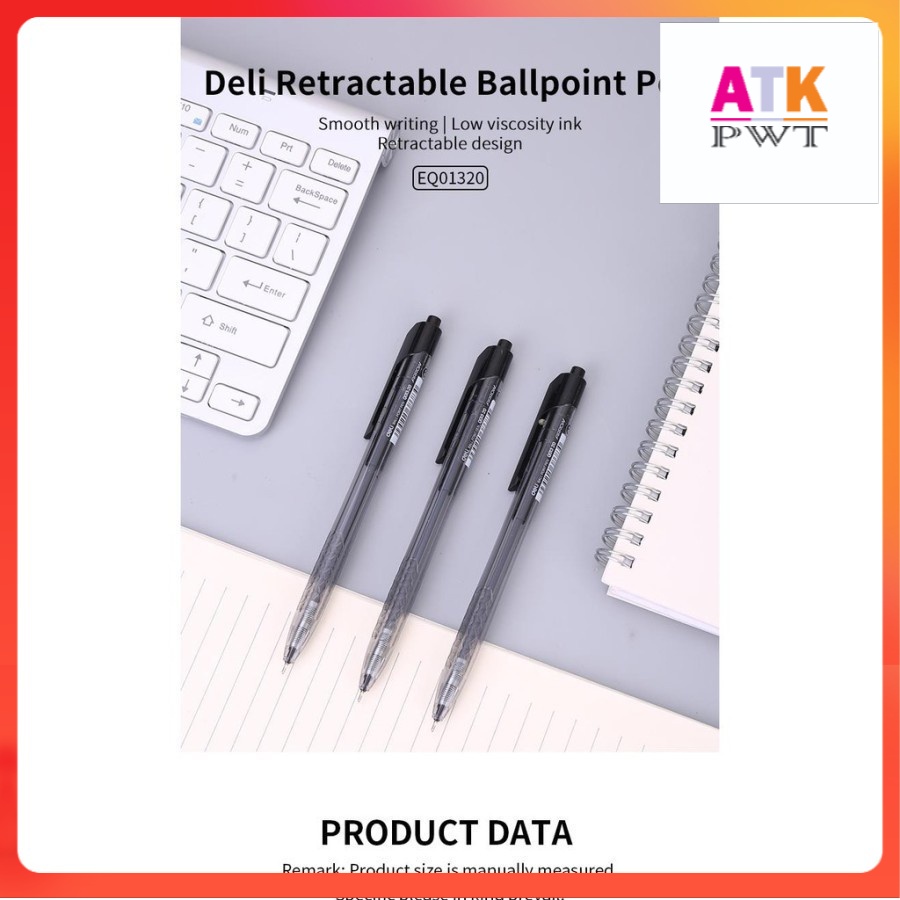 

Pulpen / Bolpoint / Pen DELI Q013 Arrow - ATK