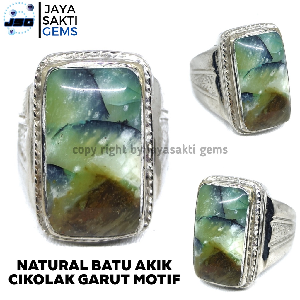 Natural Batu Akik Cikolak Garut Motif CKG02