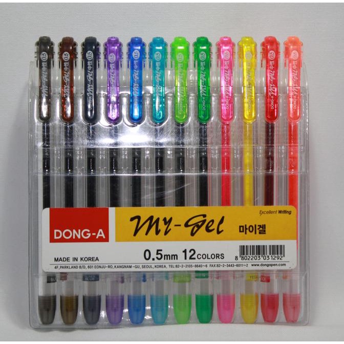 

Office & Stationery | Alat Tulis | Pulpen/Pen/Gel Pen My Gel Set 12 Warna / Korea | Best Seller