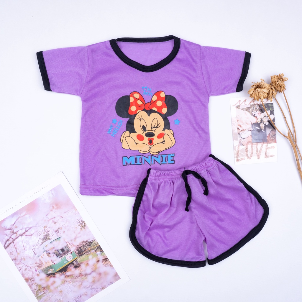 IL - SETELAN PLAYSET CUPA CUP BAJU ANAK KARAKTER DIVA / SET ANAK BALITA CORN MINNIE DIVA / SETELAN ANAK UNISEX