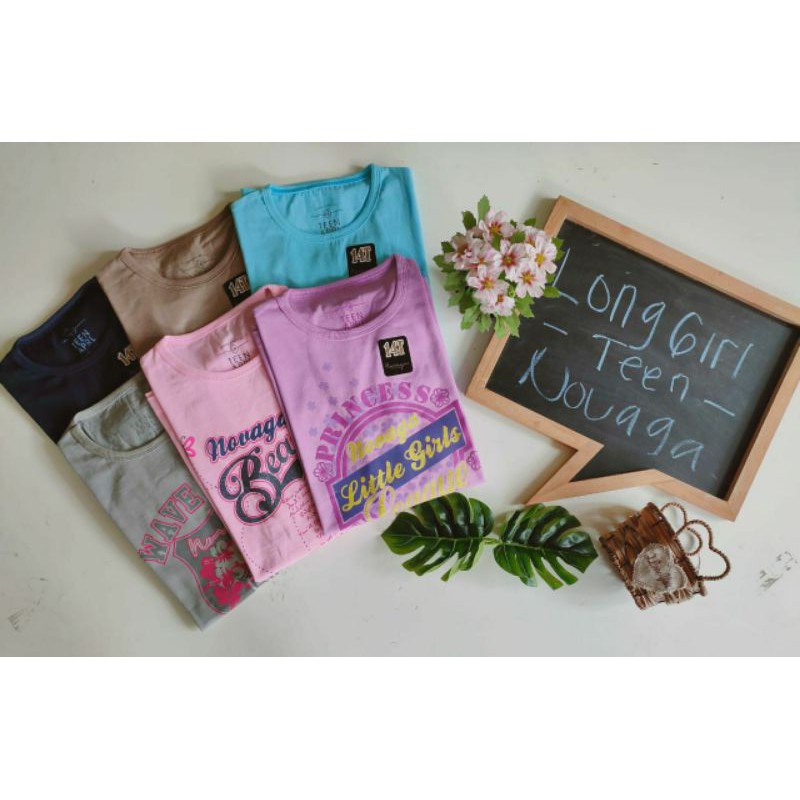 Baju anak cewek longslevee girl 14-22 by novaga / kaos panjang remaja /kaos distro anak / kaos musli