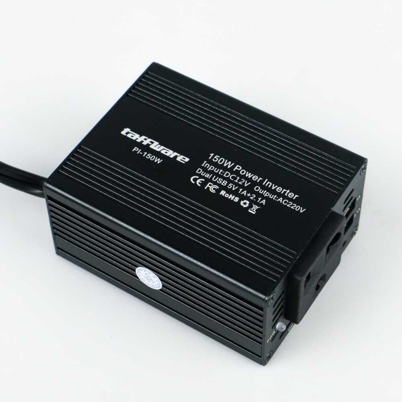 Power Inverter Mobil Car DC 12V/24V to AC 220V 150W 3 USB Port LED