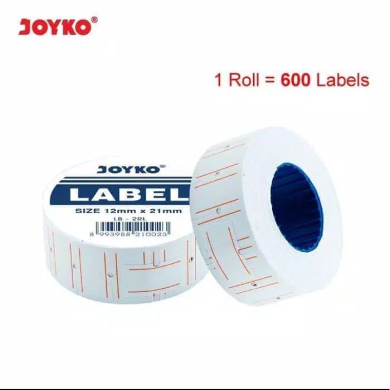 kertas  label harga joyko biru 1 baris 8 digit LB _ 2 RL MX 5500 eceran _ satuan