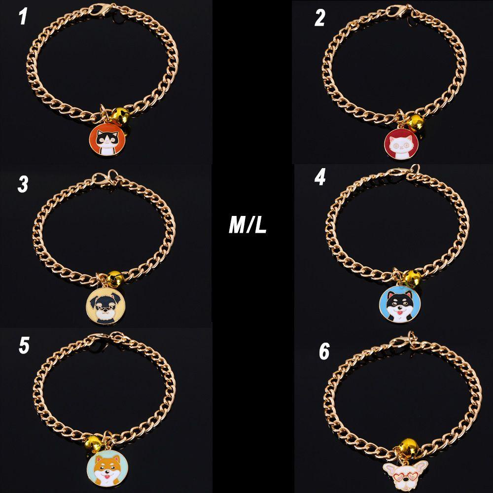 Suyo Kalung Anjing / Kucing Motif Kartun Dengan Rantai Emas