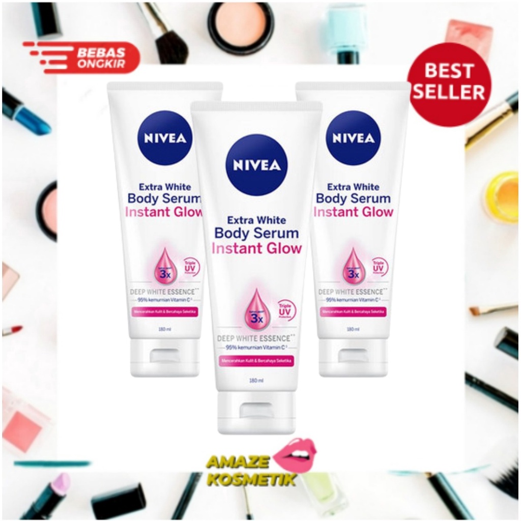 NIVEA Extra White Body Serum 180ml INSTANT GLOW - amaze_kosmetik