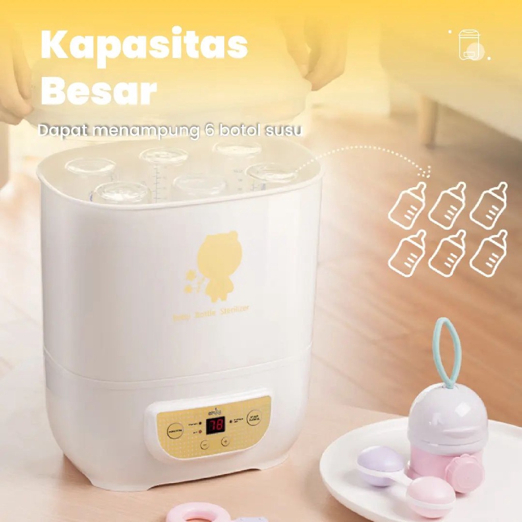 Makassar - EMILY Sterilizer &amp; Dryer | Pengering Botol Bayi | Sterillizer Uap