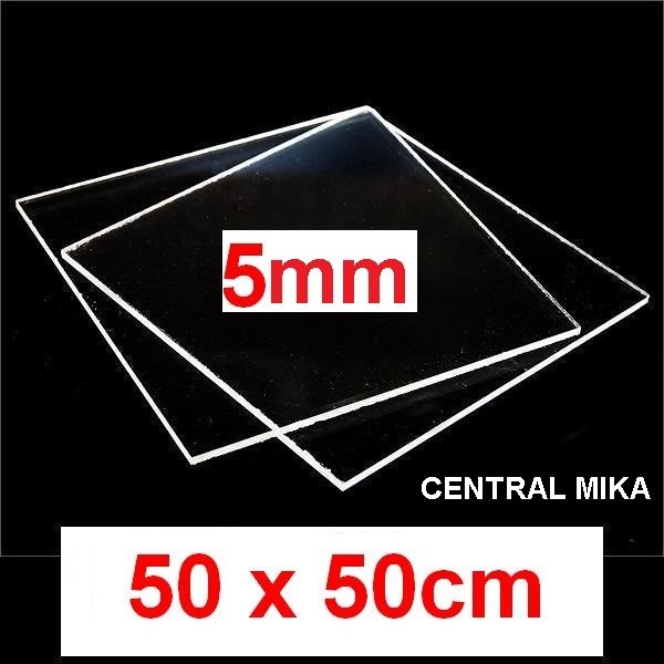 

Acrylic / acrilic / akrilik bening, tebal 5mm ukuran 50x50cm 50cm x 50cm