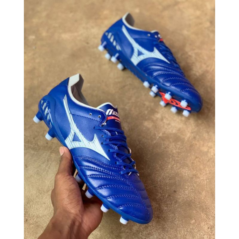 sepatu bola mizuno neo 3 blue white japan