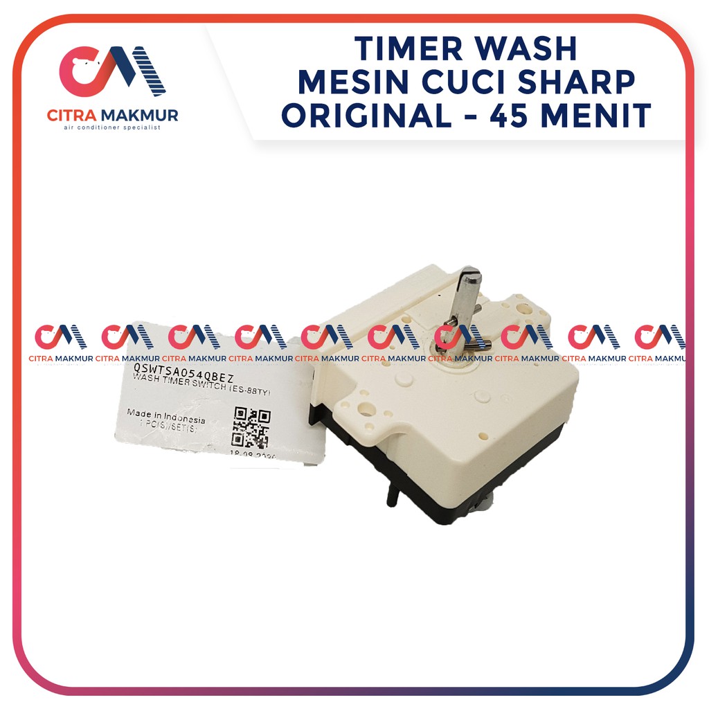 Timer Pencuci Sharp Wash Original Asli Mesin Cuci hitam 3 terminal dua kaki Otomatis 45 menit