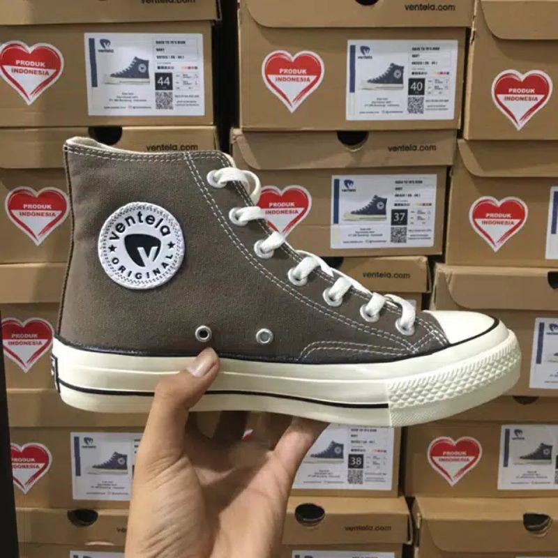 Sepatu Ventela BTS Charcoal High Cut 100%Original