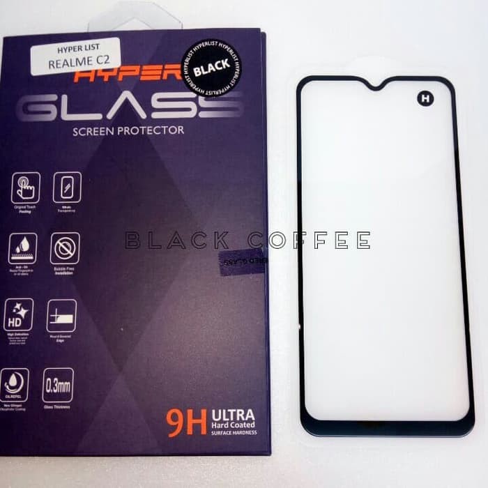 Tempered glass full Realme 5/5i 5pro 3/3pro 2pro screen guard HYPER LIST