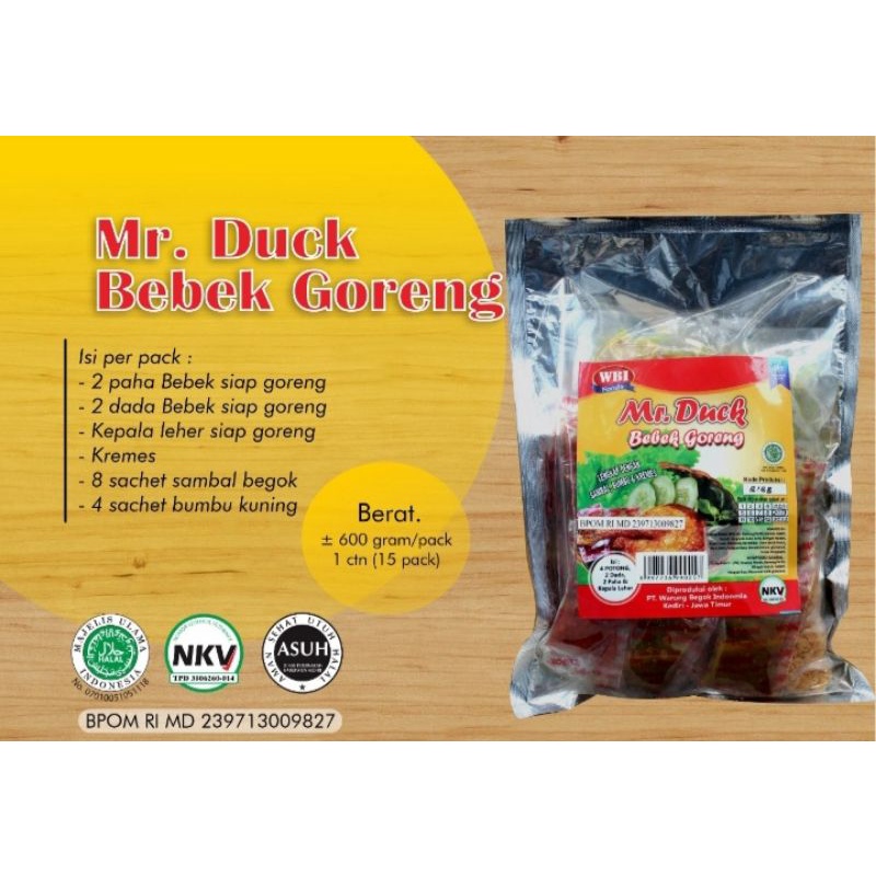 

Bebek Goreng Mr. Duck 600gr