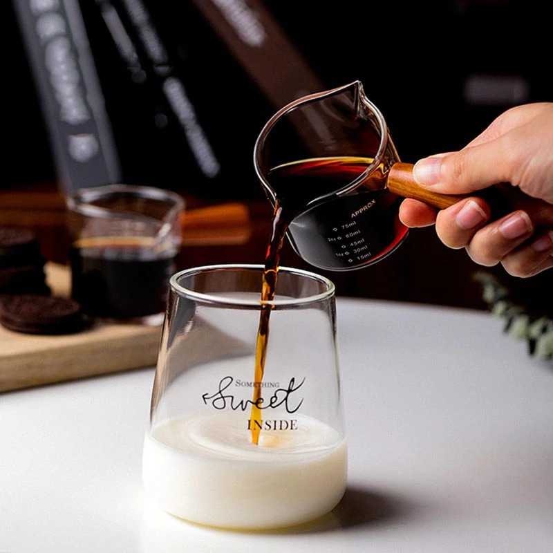 Gelas Takar Ukur Espresso Measuring Cup Double Mouth Borosilica Glass