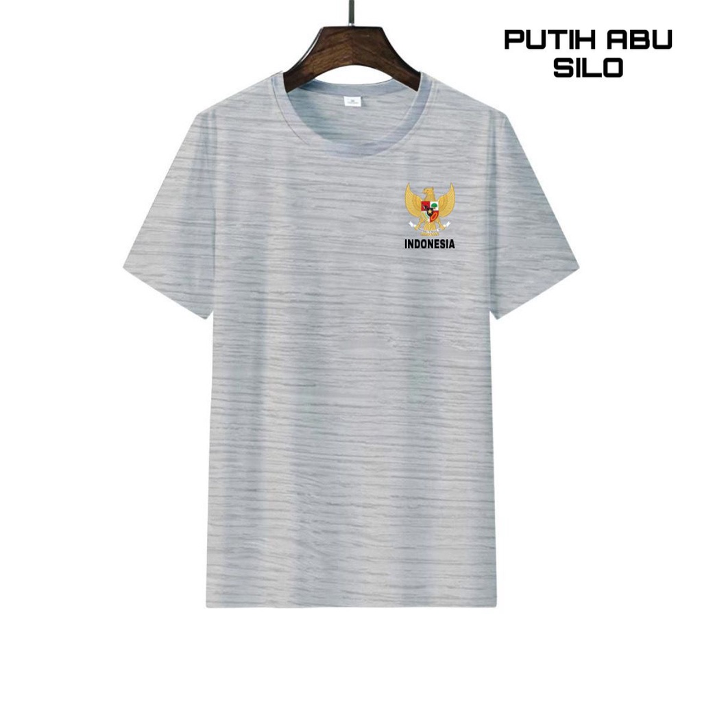 Noveli wear - Kaos polos distro Silo Dry Fit kerah bulat lengan pendek | kaos seragam olahraga logo Garuda Indonesia