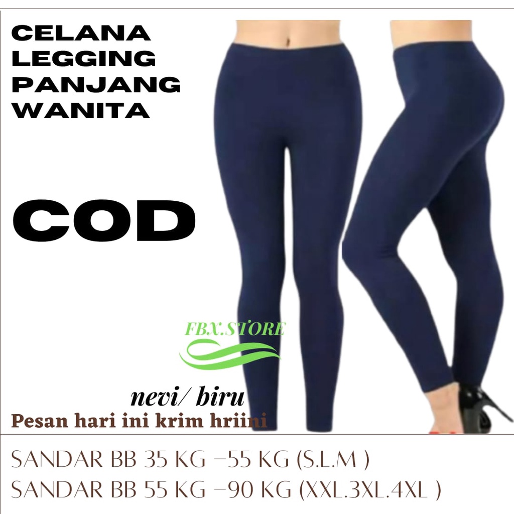 PROMO Legging Panjang Tebal Premium / Celana Leging Polos Jersey Spandek / Lejing Kaos Dewasa/ COD;/