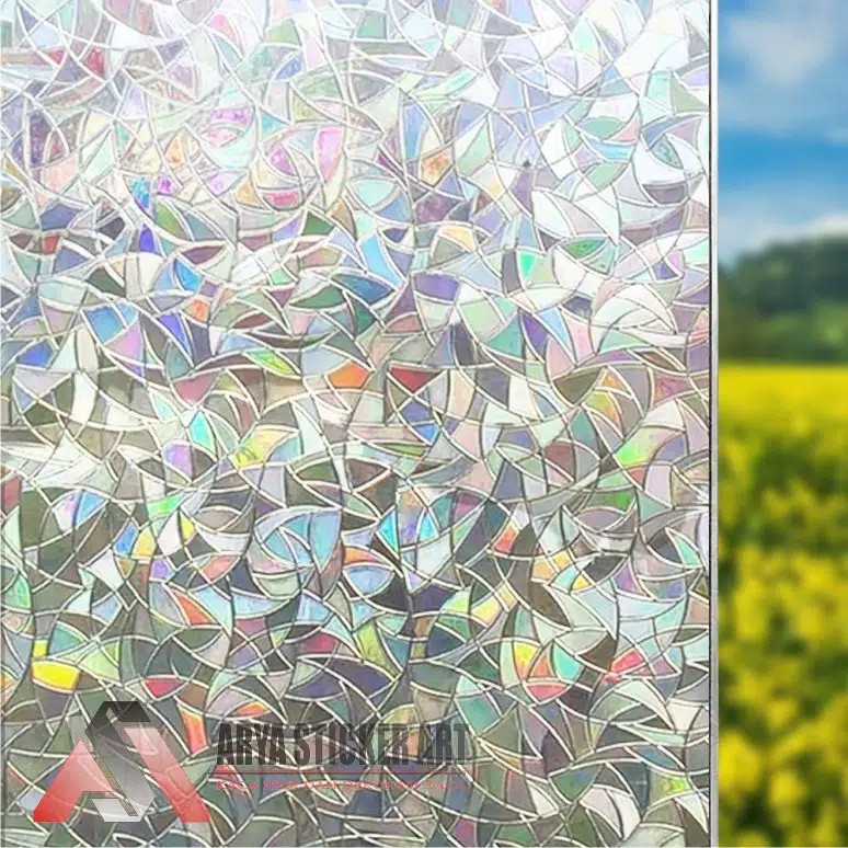 Sticker Walpaper Stiker Kaca Film Jendela Pintu Rumah Motif Kristal Diamond