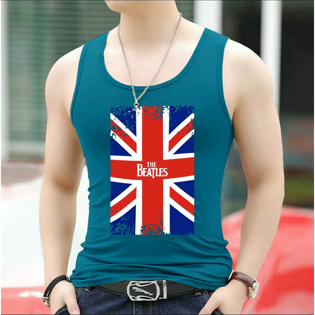 AMOSJKT28.SINGLET BEATLES/SINGLET DEWASA/SINGLET PRIA