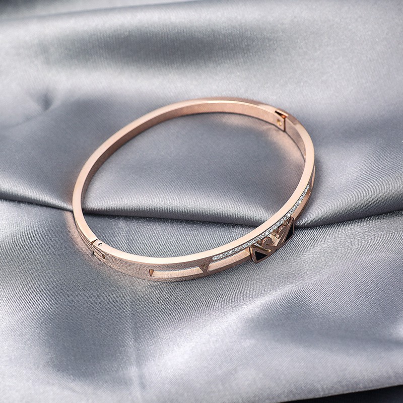 Gelang Bangle Double swan Titanium Korea Style Wanita Anti Karat