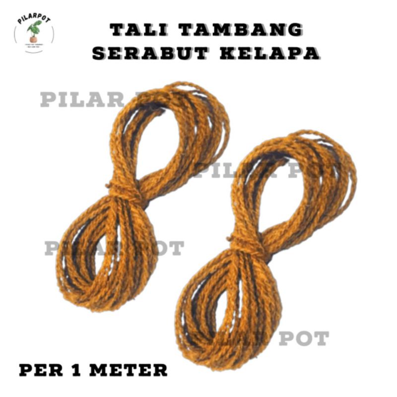 tali tambang sabut serabut kelapa tali ijuk cocofiber - PER METER