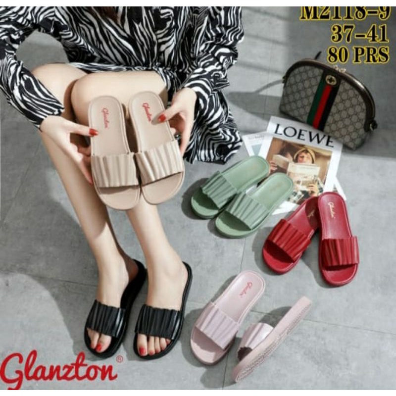 New BLC 1608-A1 malona / sandal jelly / sandal wanita / sandal import-M2118 Hijau