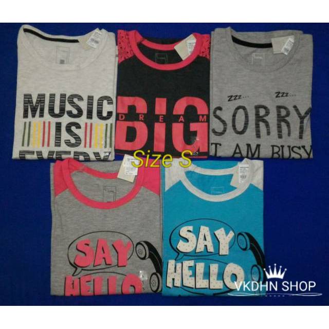 Kaos T-Shirt cewek raglan 7/8 3/4 Lengan Panjang Nevada / Super-T / T-Zone