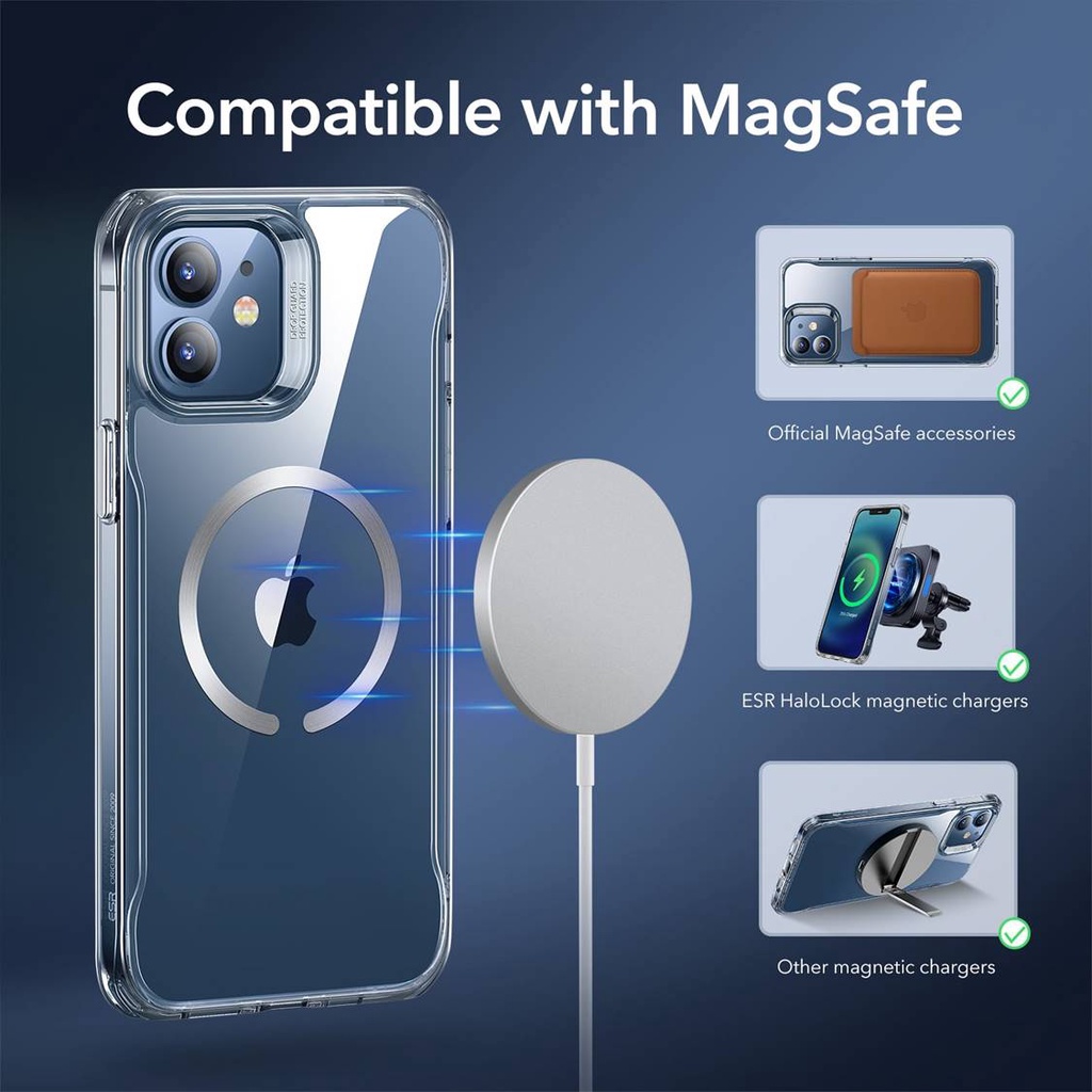 [ TOMCASES ] MAGSAFE CASE IPH / MAGSAFE CASE IP MAGNET CLEAR HYBRID BUMPER CASING FOR IP 7 - 13 PROMAX