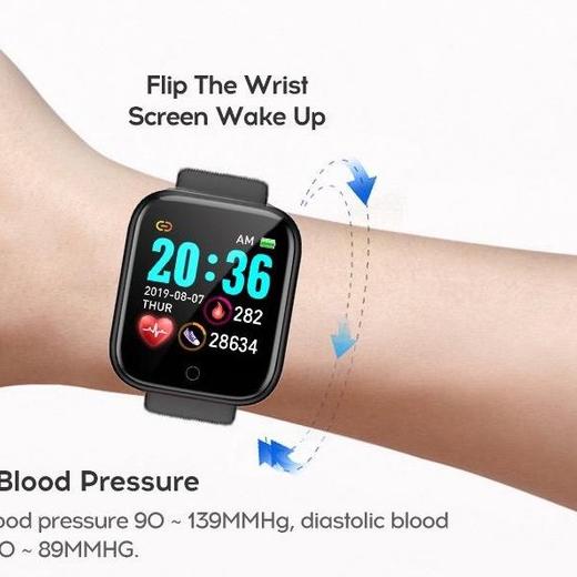 Dennos Y68 smartwatch d20 Jam Tangan Tahan Air IP68 Monitor Denyut Jantung