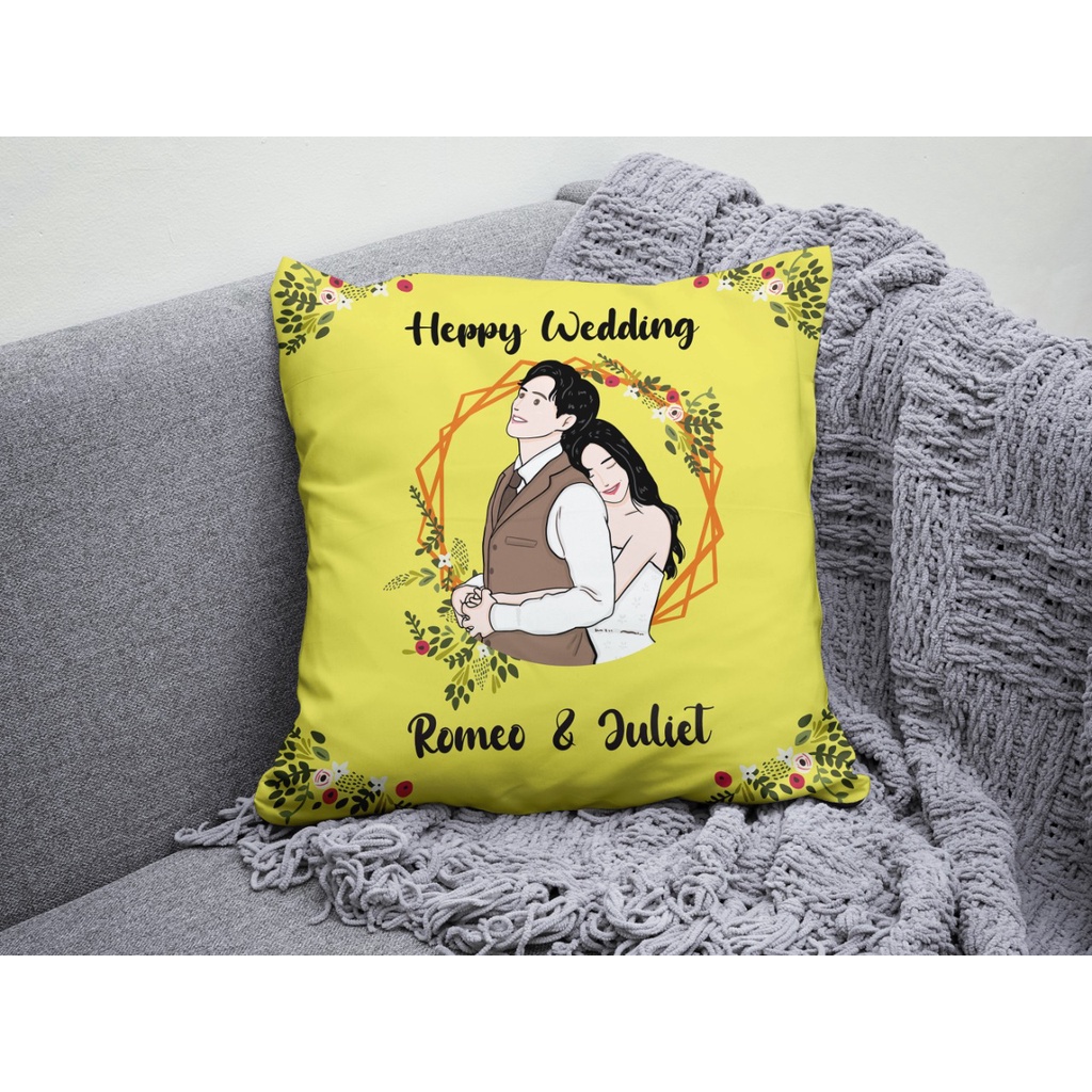 Sarung Bantal Sofa Wedding/Ultah/Wisuda/Khitanan/Anniversary/Valentine/Engagement dll