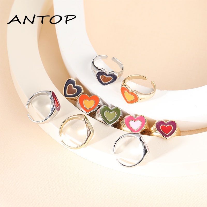 Aksesoris Fashion Cincin Pasangan Cinta Adjustable ANTOP