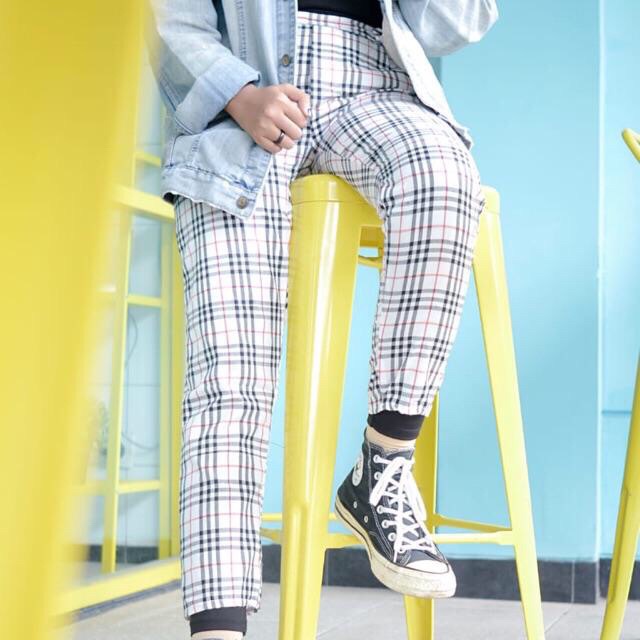 TARTAN PANTS CELANA KOTAK BOXY PANTS KATUN PREMIUM CELANA MURAH