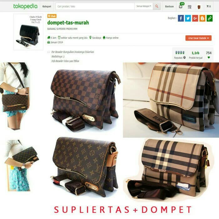 GROSIR 0551 Tas Selempang wanita LV 3 ruang super tas clutch tas dompet import TAS SELEMPANG
