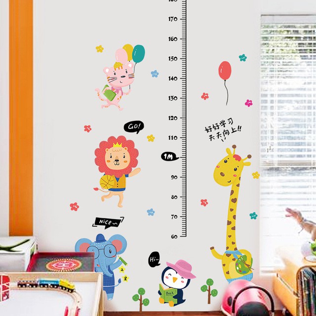 Reliza Wall Sticker Pengukur Tinggi Badan Animal Jerapah Stiker Dinding LDR8382
