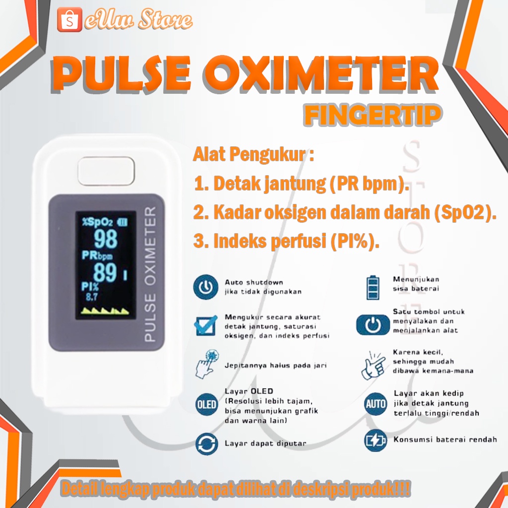 Fingertip Pulse Oximeter LK89 SPO2 & PRbpm