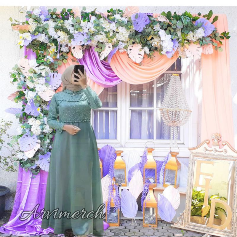 gaun terbaru -gaun formal/gaun wisuda-gamis wanita-dress muslim dress kondangan-wedring dress bisa request ukuran