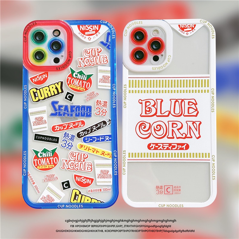 Fashion Creativity Cup noodles Phone case  iphone 11 12 13 Pro max 7 8 plus XR X XS MAX Color buttons Anti-fall TPU casing