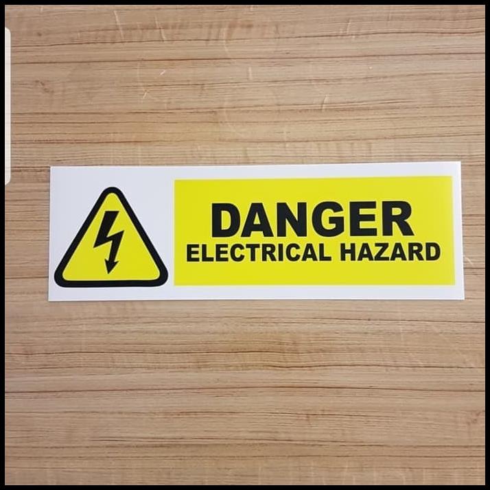 

Rambu Danger Electrical Hazard 30X10Cm Sticker K3 30X10 Cm Label