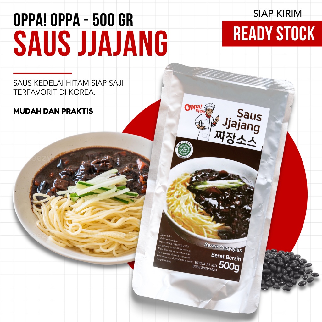 Saus Jjajang Kedelai Hitam Khas Korea Oppa! Oppa (TERMURAH)