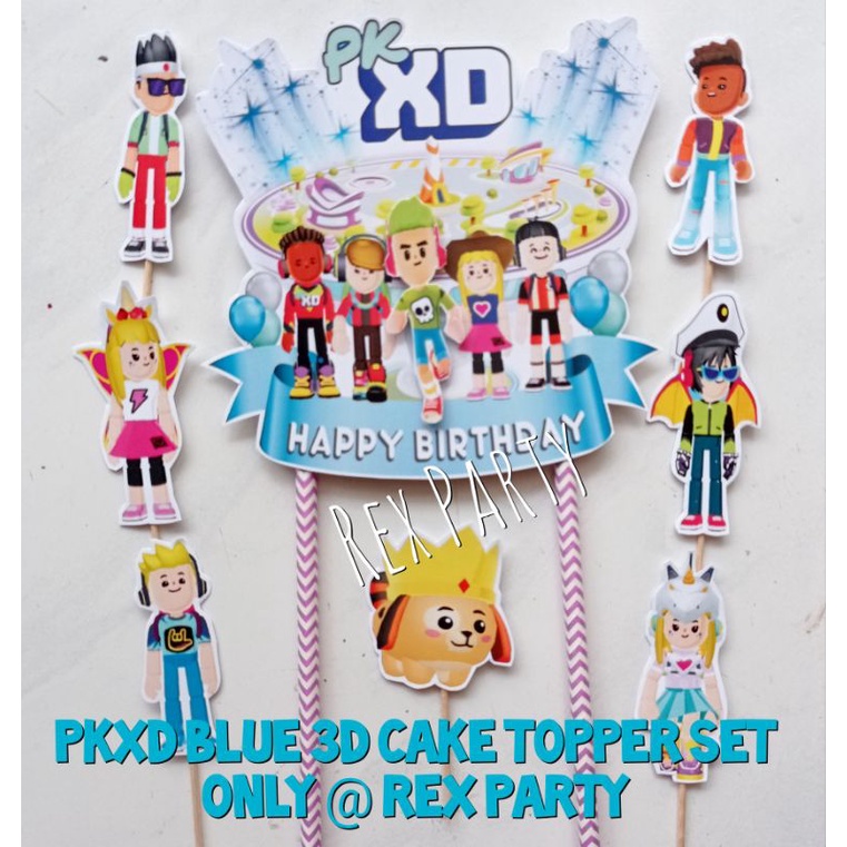 PKXD Cake Topper Set/Cake Topper 3D PKXD Blue/Topper PKXD Boy/Topper Kue PKXD